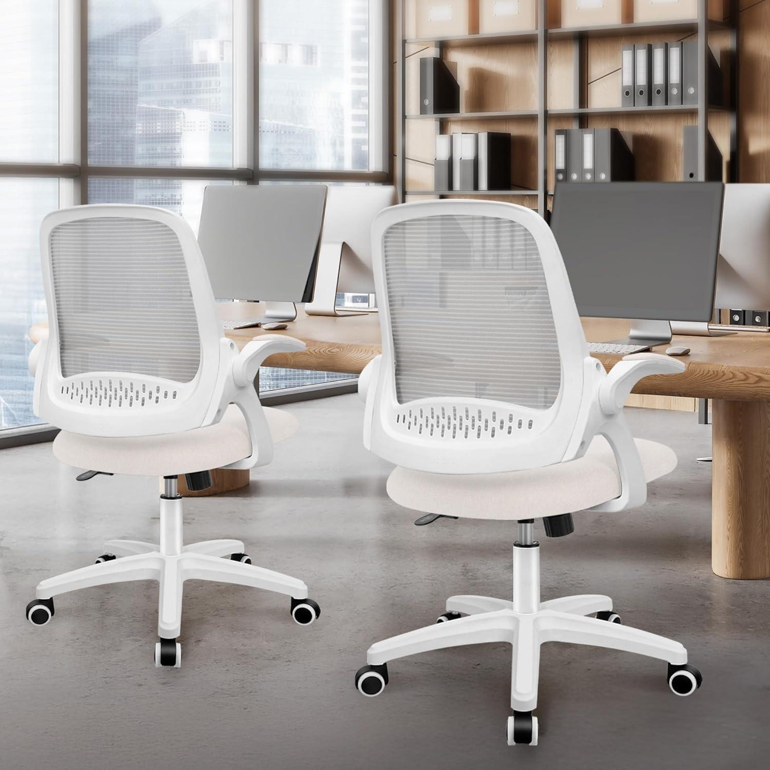 Silla de Oficina Ergonómica NEO Malla Ajustable Marfil