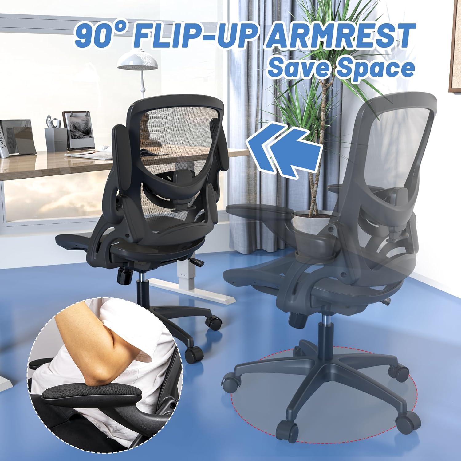 Silla de Oficina Ergonómica KIZECK con Soporte Lumbar Ajustable