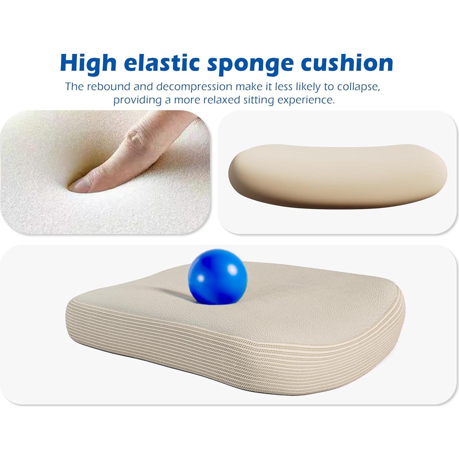 Silla de Oficina Ergonómica TRALT YX001-4 Beige con Soporte Lumbar