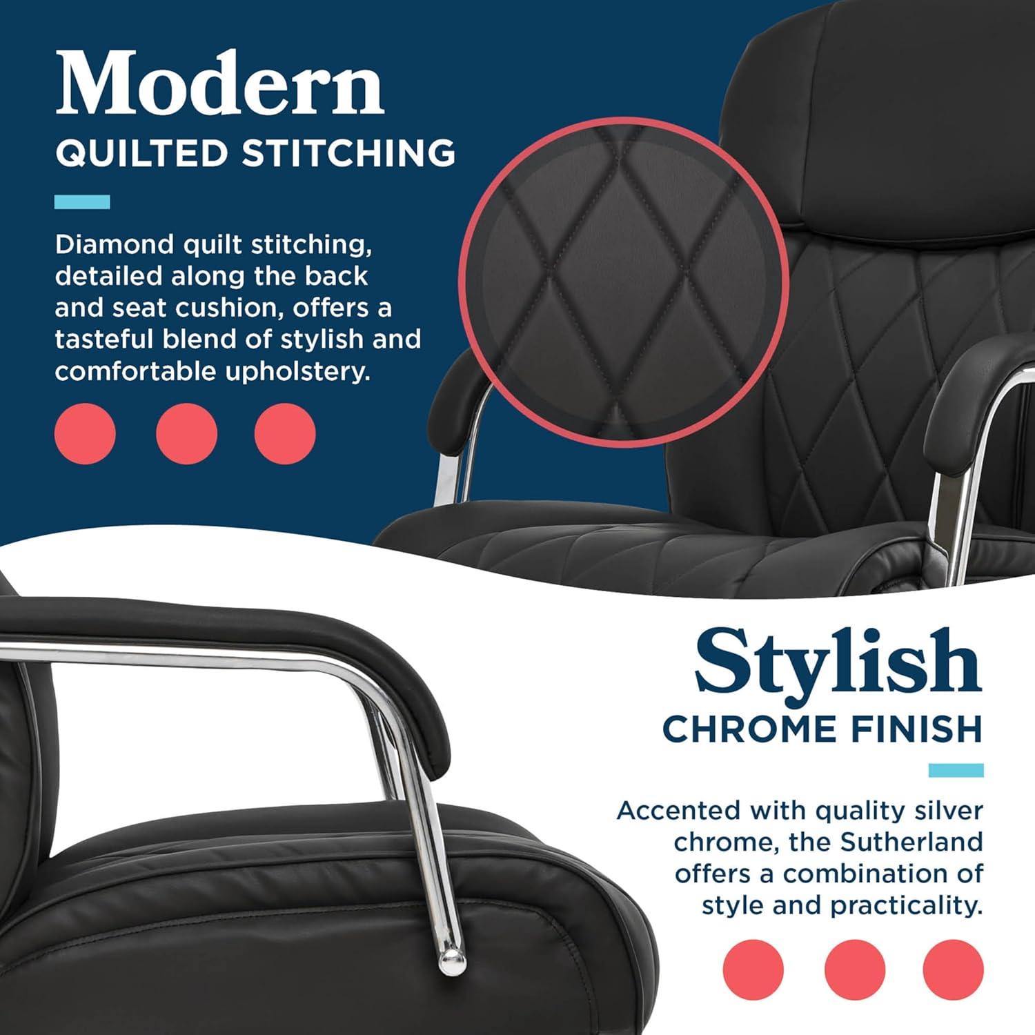 Silla de Oficina Ergonómica La-Z-Boy Sutherland Cuero Negro