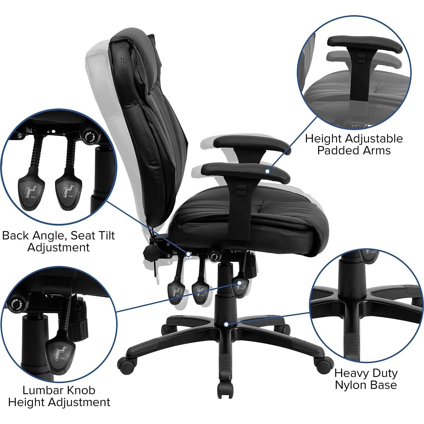 Silla Ejecutiva Ergonómica Flash Furniture con Soporte Lumbar
