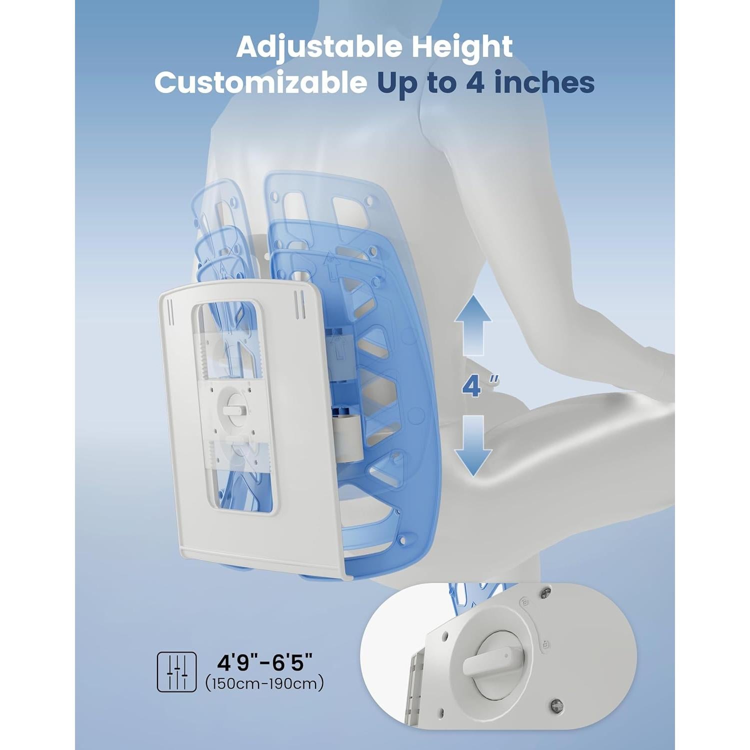 Soporte Lumbar Beleduc Ajustable - Almohada Ergonómica Azul