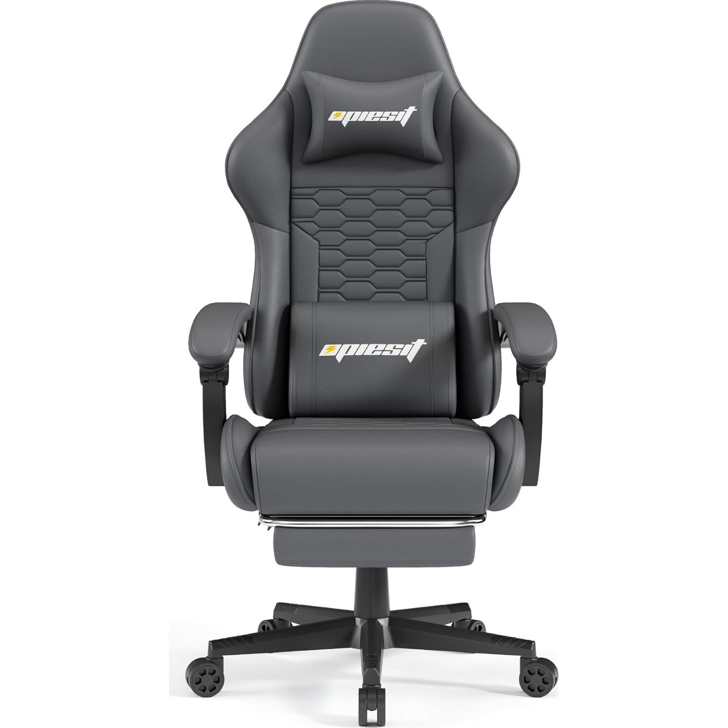 Silla de Juego Ergonomica Opiesit 300 con Reposapiés y Soporte Lumbar