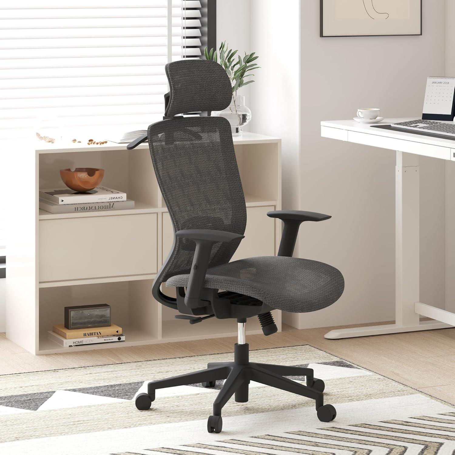 Silla de Oficina Ergonomica Flexispot OC3 Aire Gris con Soporte Lumbar