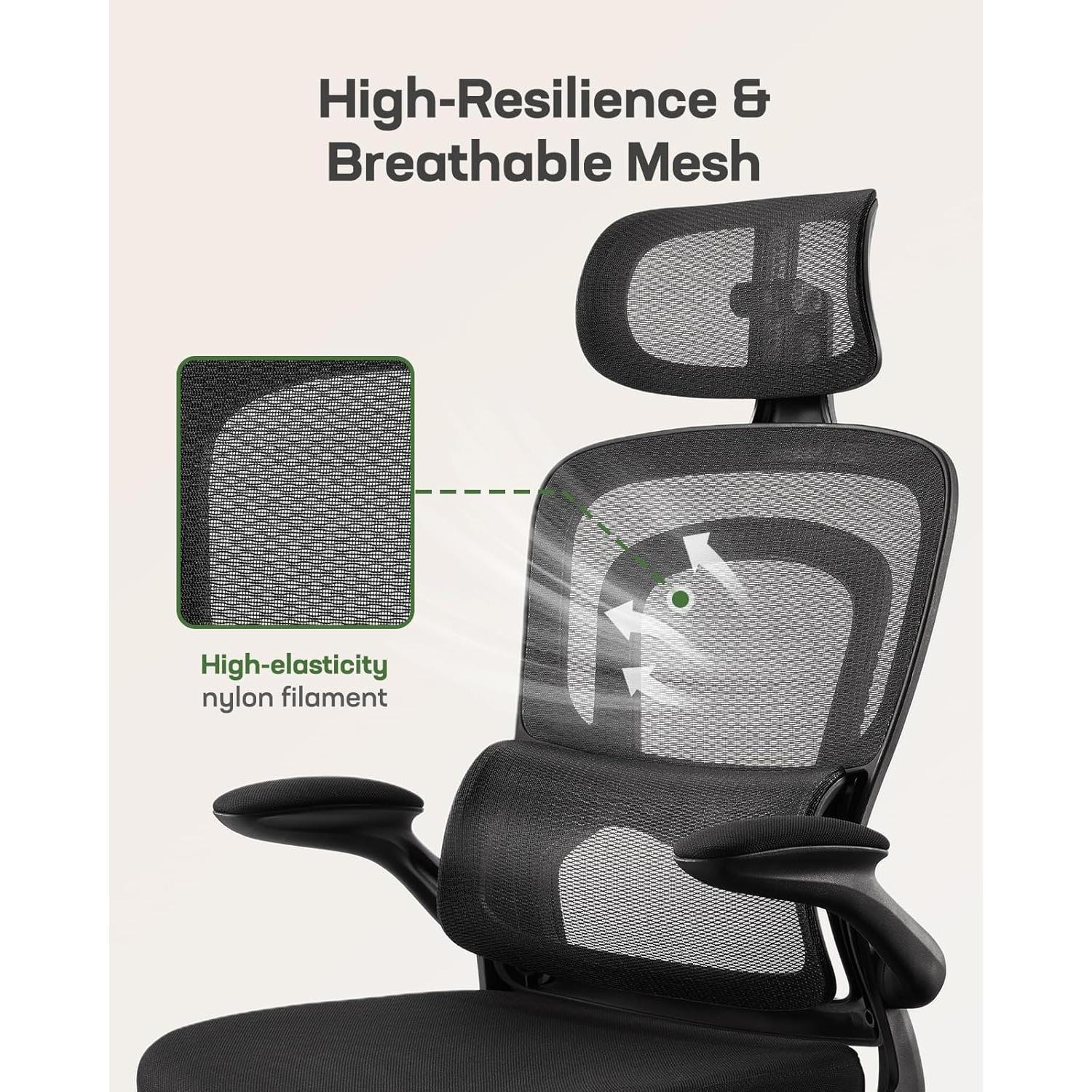 Silla de Oficina Ergonómica Marsail RM-MSOC24B con Soporte Lumbar