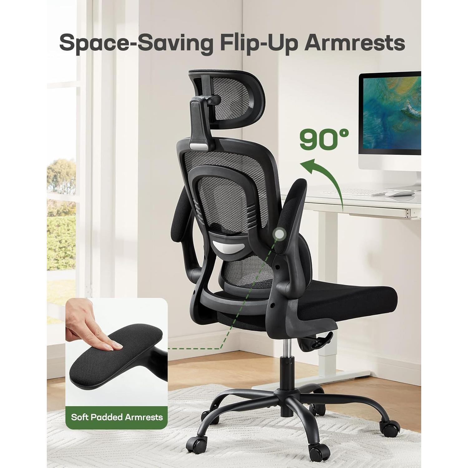 Silla de Oficina Ergonómica Marsail RM-MSOC24B con Soporte Lumbar