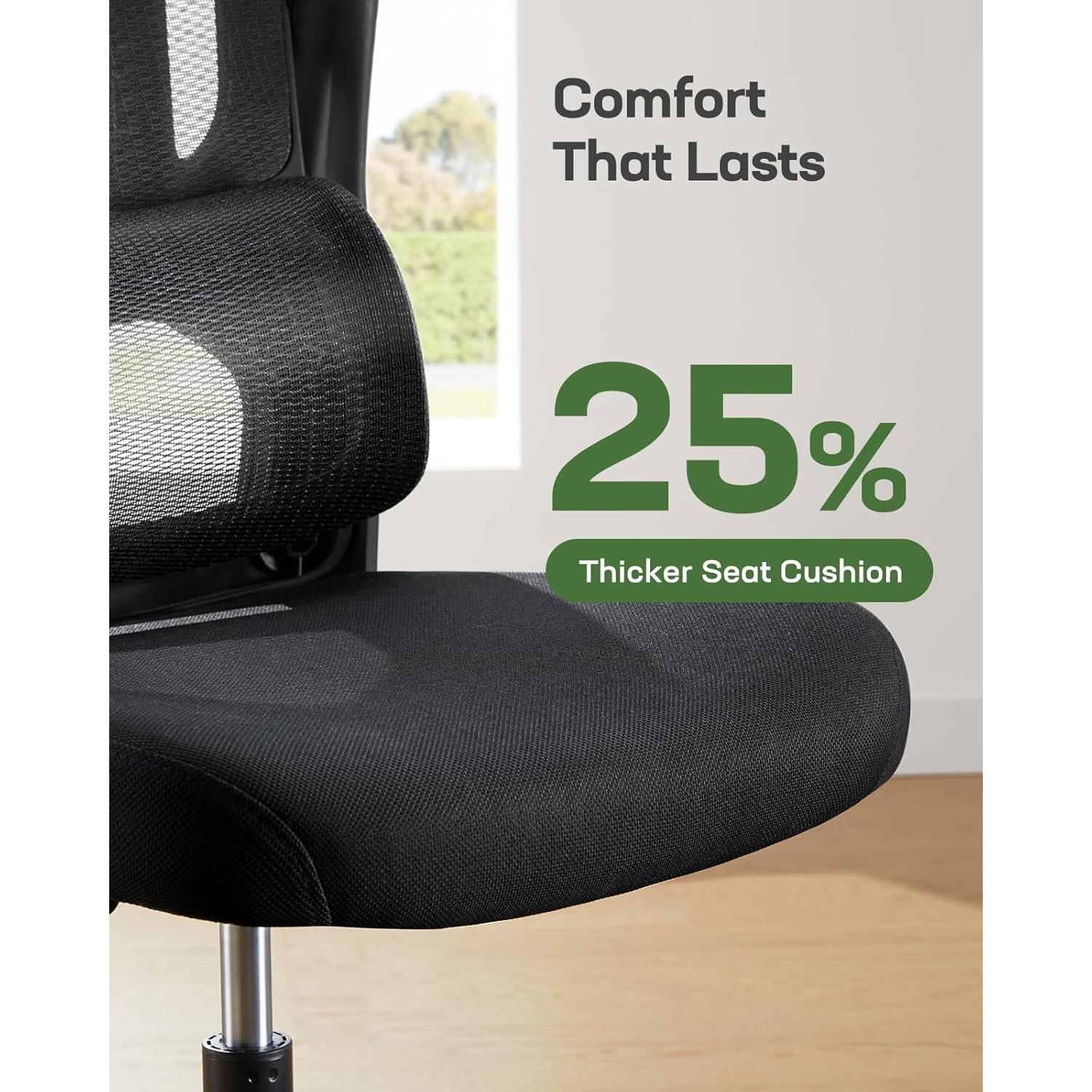 Silla de Oficina Ergonómica Marsail RM-MSOC24B con Soporte Lumbar