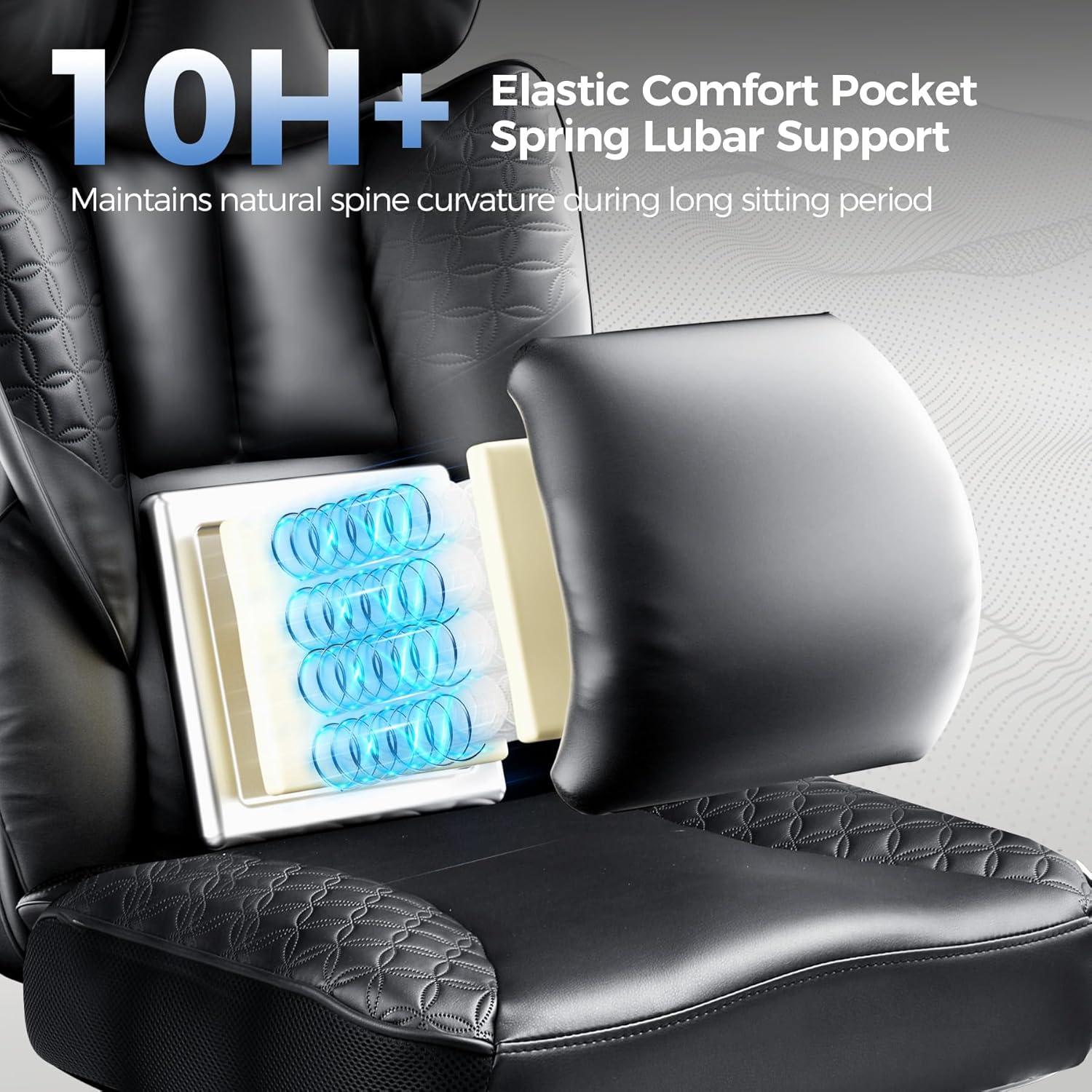 Silla de Juego Ergonómica GTRACING L-CH510 181kg Negro Mate