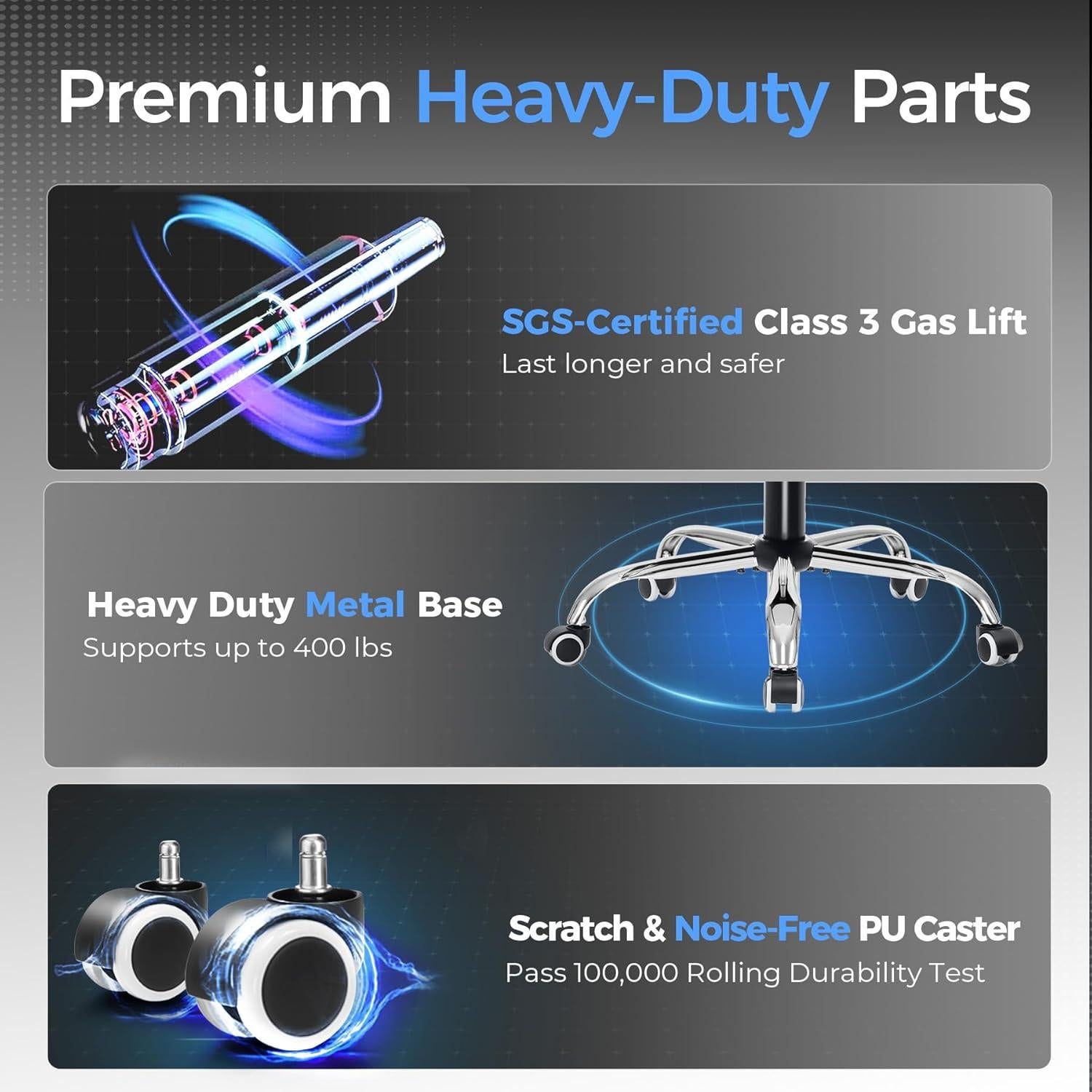 Silla de Juego Ergonómica GTRACING L-CH510 181kg Negro Mate