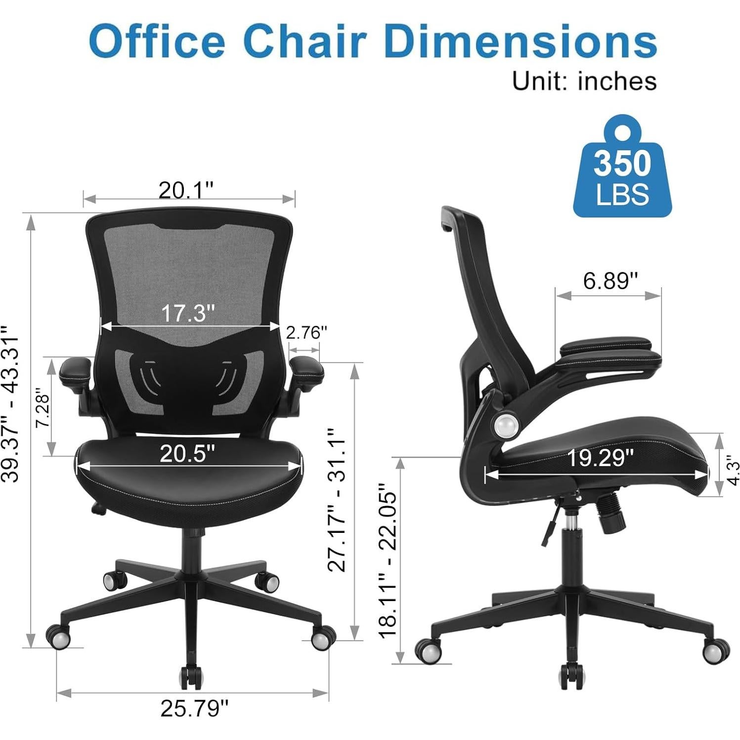 Silla de Oficina Ergonómica Chairstore Ajustable 350lbs Malla