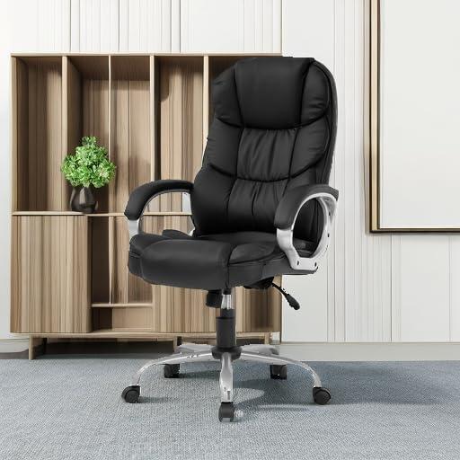 Silla de Oficina Ergonómica FDW Alta Ajustable Cuero PU Negro