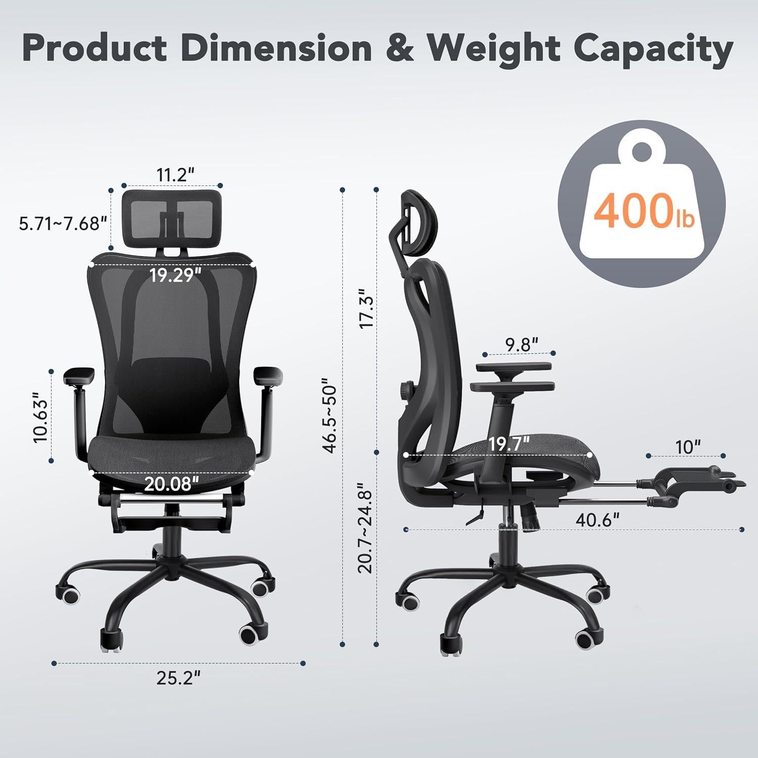 Silla de Oficina Ergonómica Decofy DC-OC01 con Soporte Lumbar