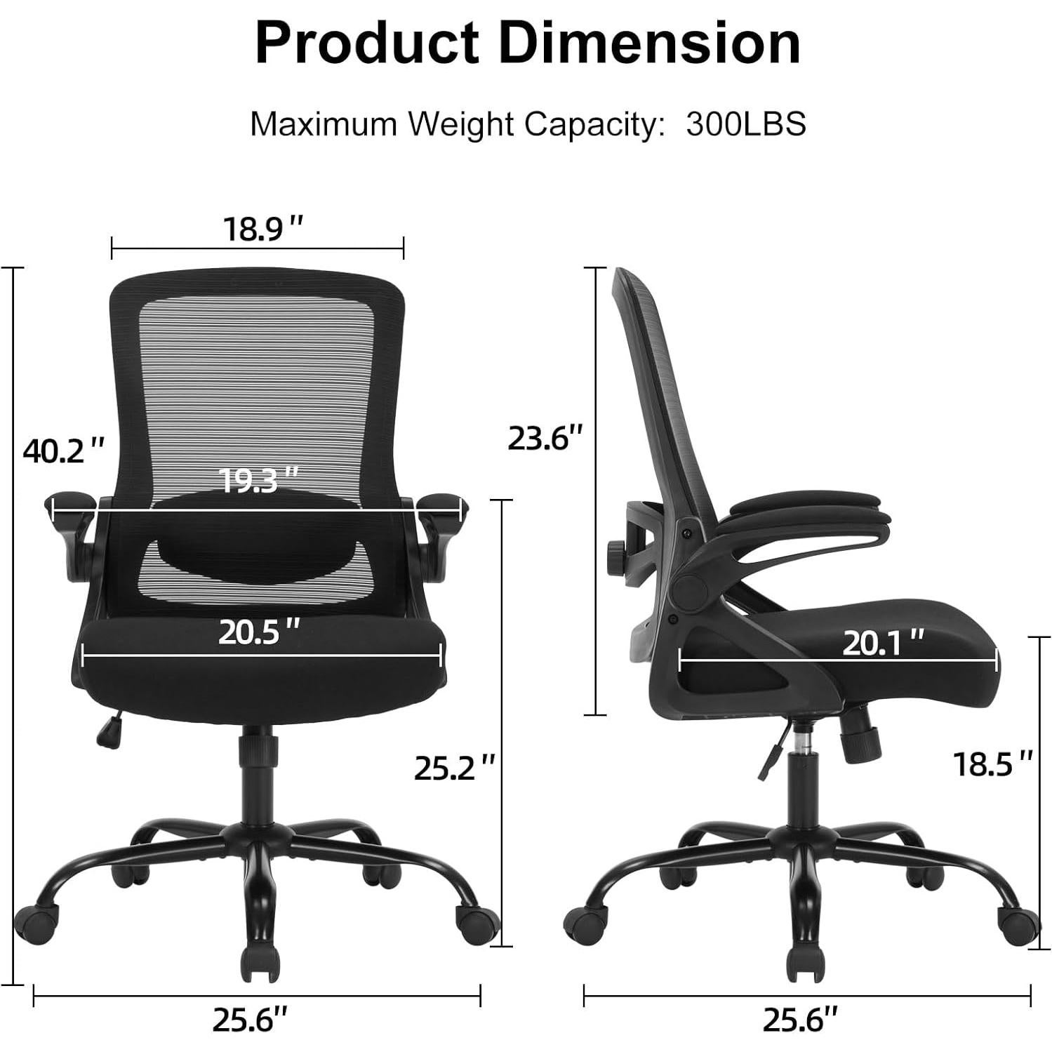 Silla de Oficina Ergonómica ZLHECTO con Respaldo de Malla Negro