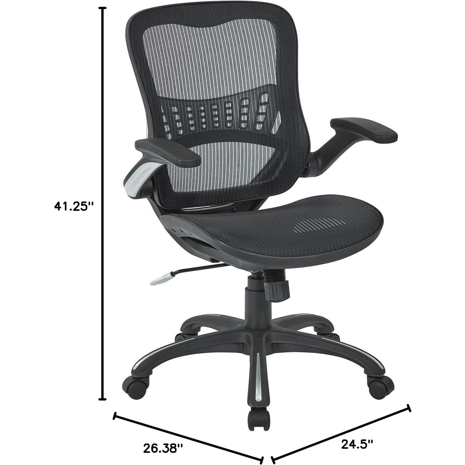 Silla de Oficina Ergonomica Office Star Ventilada Negra