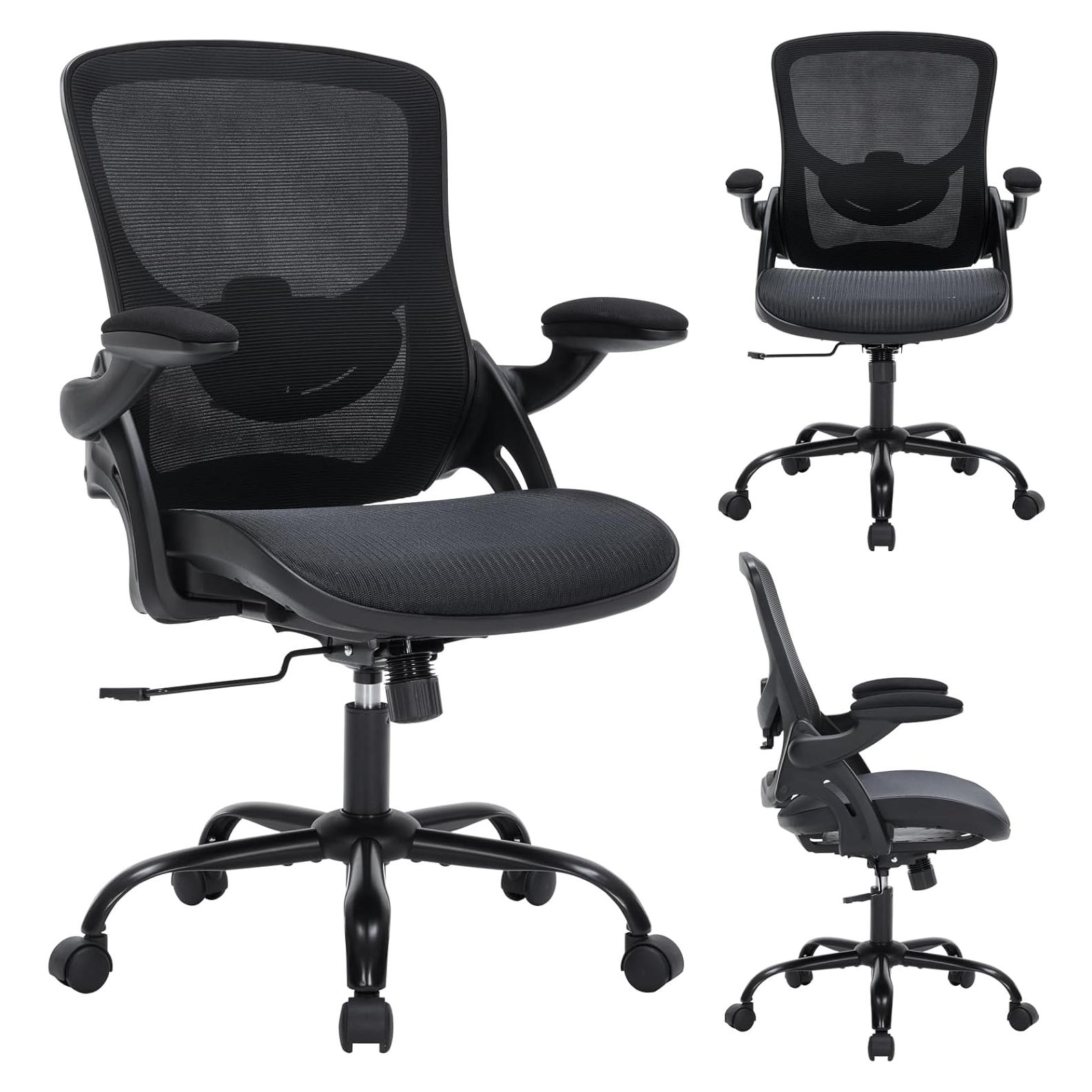 Silla de Oficina Ergonómica SOERGO Negra con Soporte Lumbar