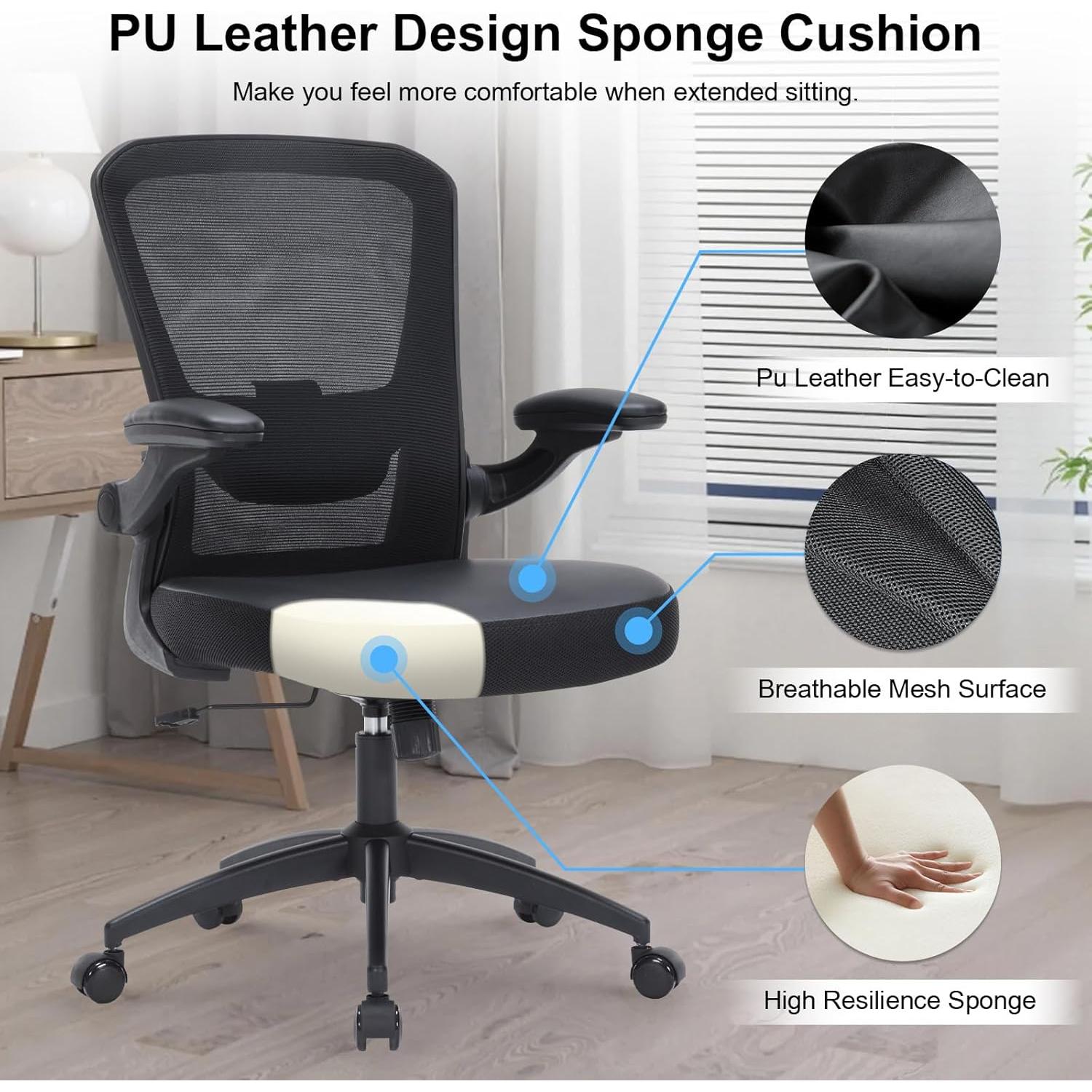 Silla de Oficina Ergonómica HOMIFYCO JX 350lbs Ajustable