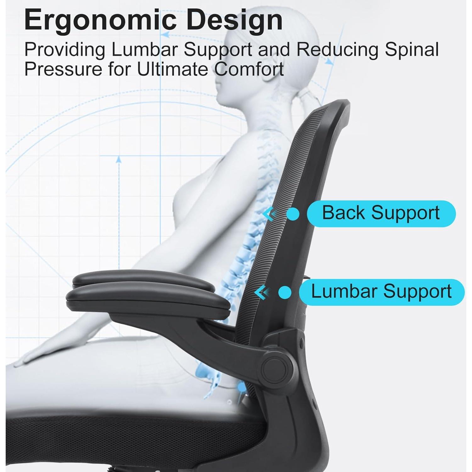 Silla de Oficina Ergonómica HOMIFYCO JX 350lbs Ajustable