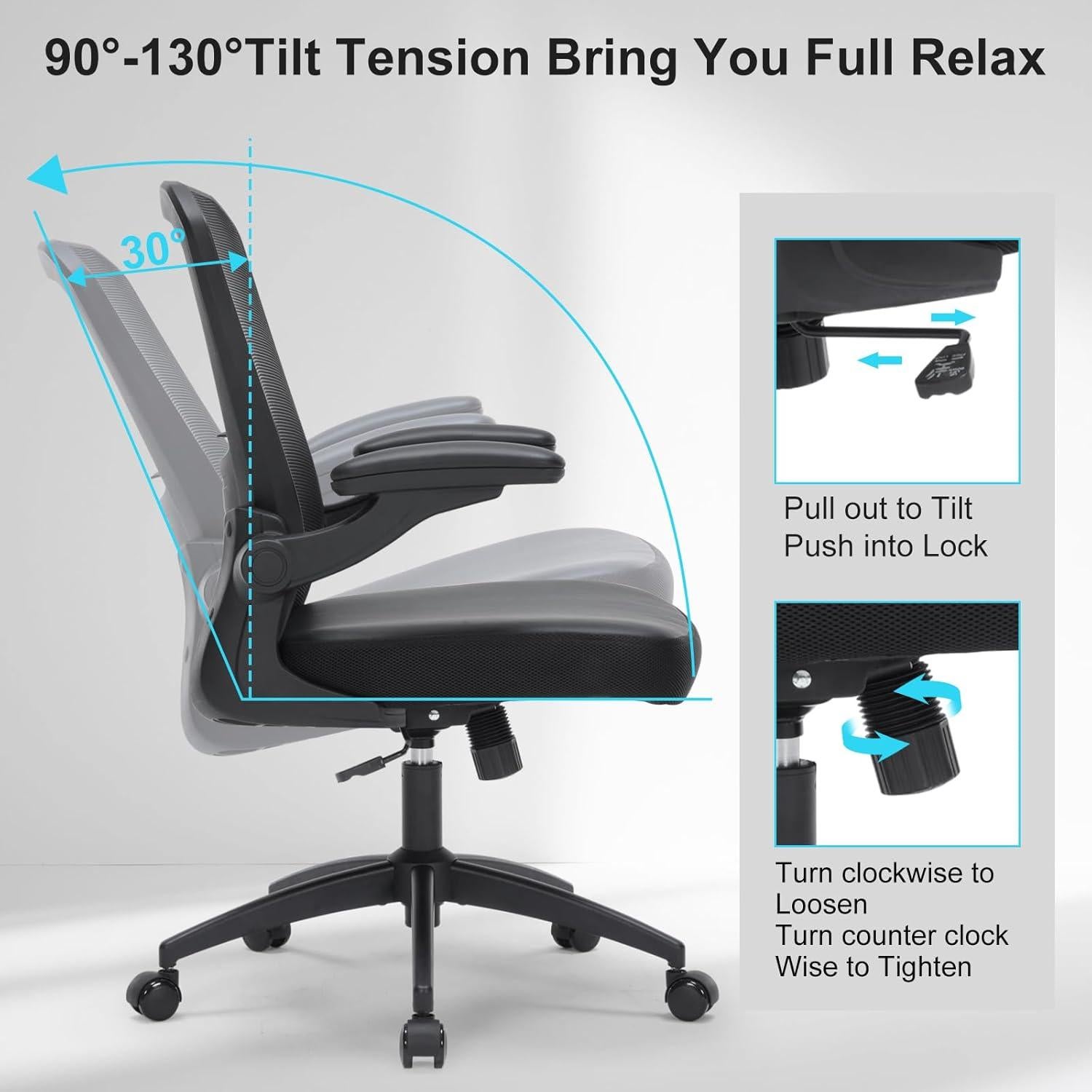 Silla de Oficina Ergonómica HOMIFYCO JX 350lbs Ajustable