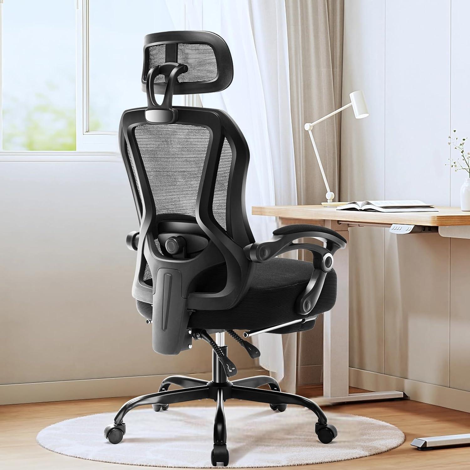 Silla de Oficina Ergonómica TUKAKA con Reposapiés Ajustable