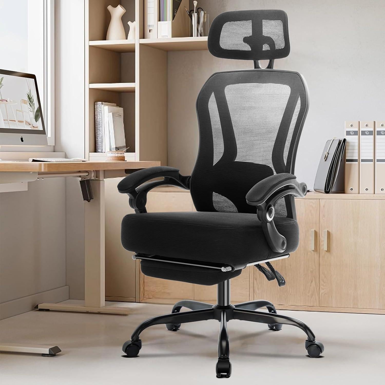 Silla de Oficina Ergonómica TUKAKA con Reposapiés Ajustable