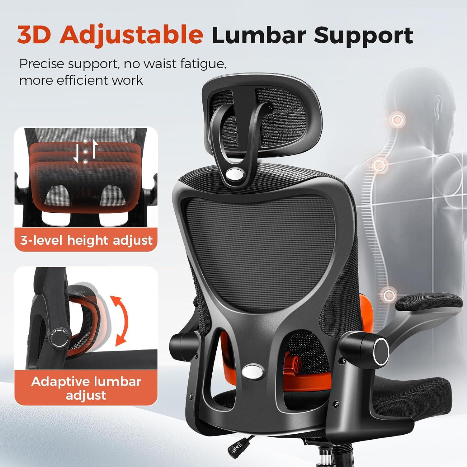 Silla de Oficina GTRACING Ergonómica con Soporte Lumbar 150 kg