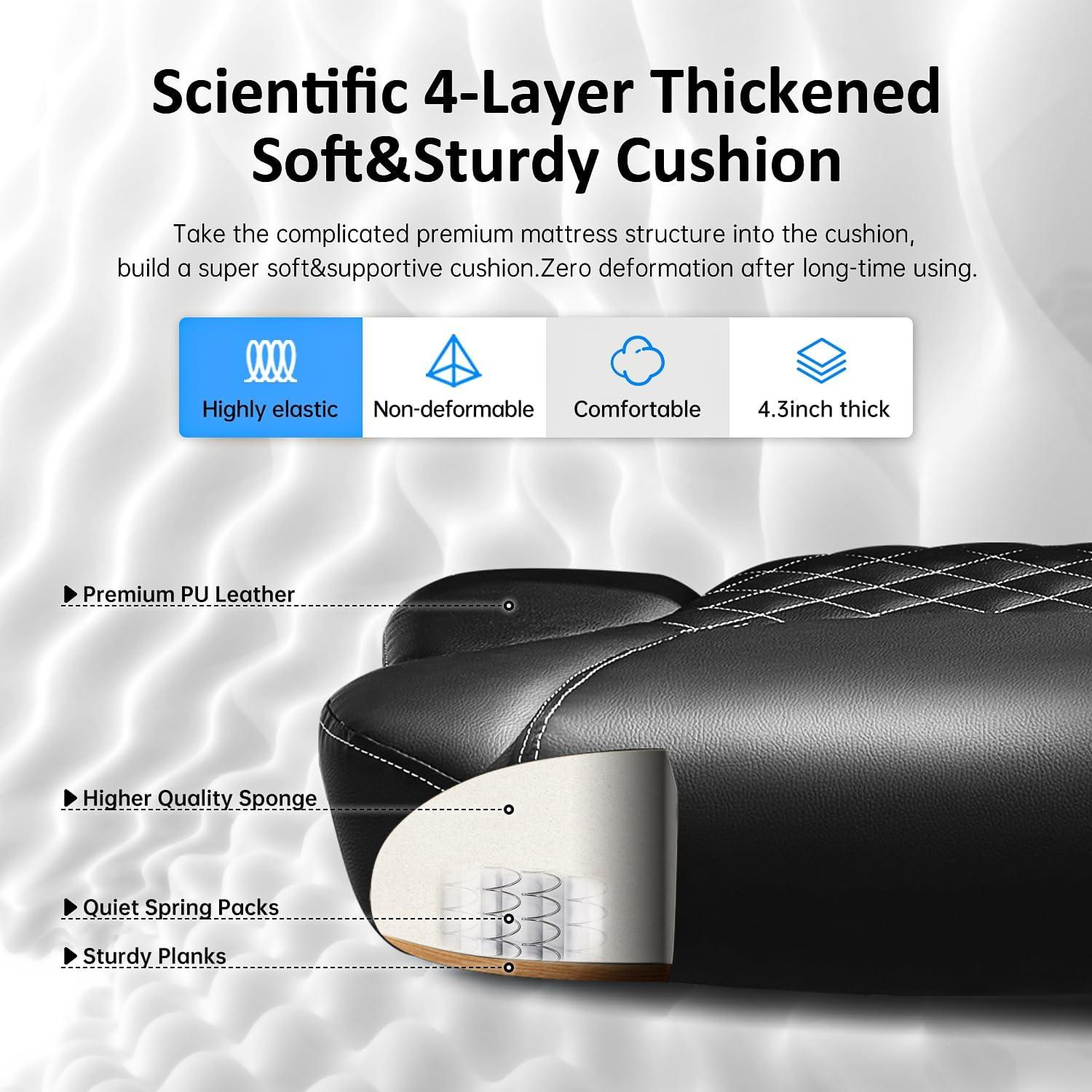 Silla de Oficina Ergonómica Amseatec 5067 con Reposapiés Negro