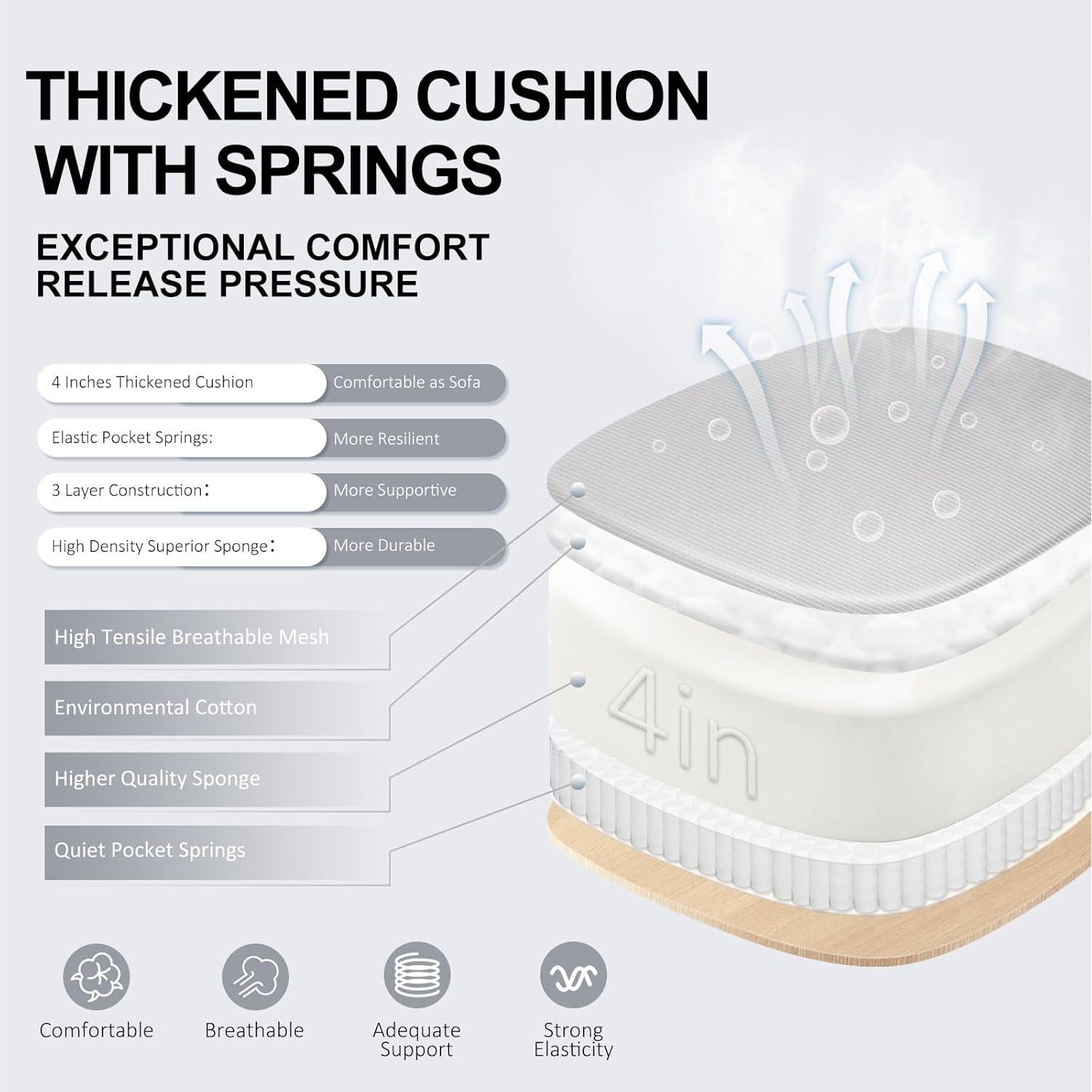 Silla de Oficina Ergonómica TUKAKA TK2416 Gris con Soporte Lumbar