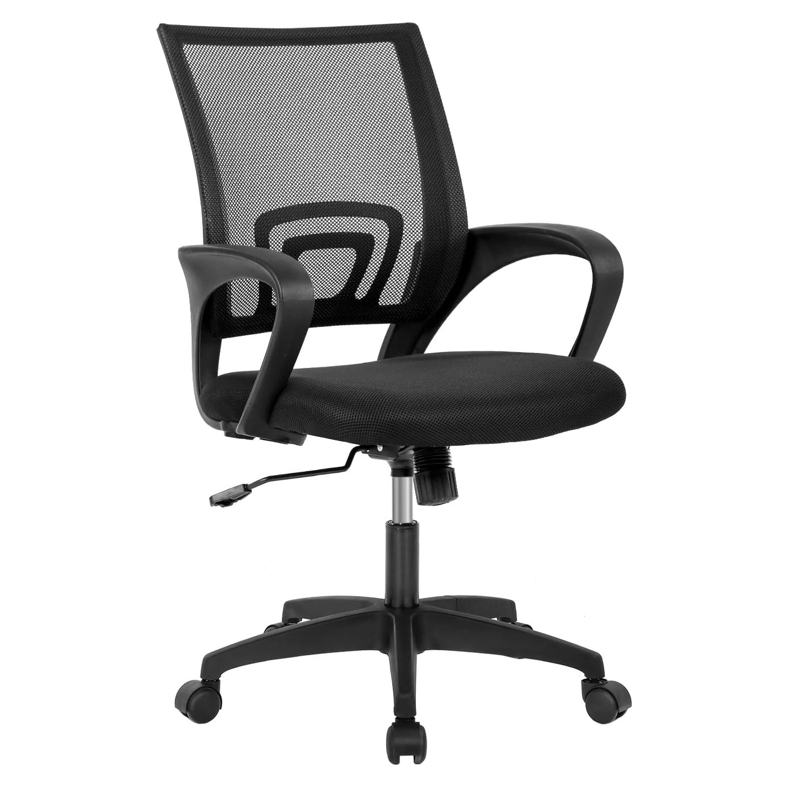 Silla de Oficina Ergonómica FDW con Respaldo de Malla - Negro