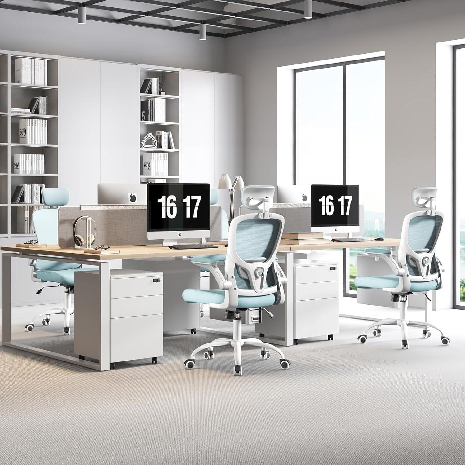 Silla de Oficina Ergonómica TLLMOON 6076t1BSlan Ajustable