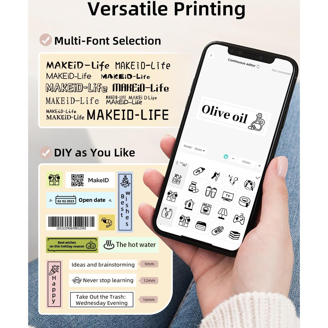 Impresora de Etiquetas MakeID L1-A Rosa - Bluetooth 16mm