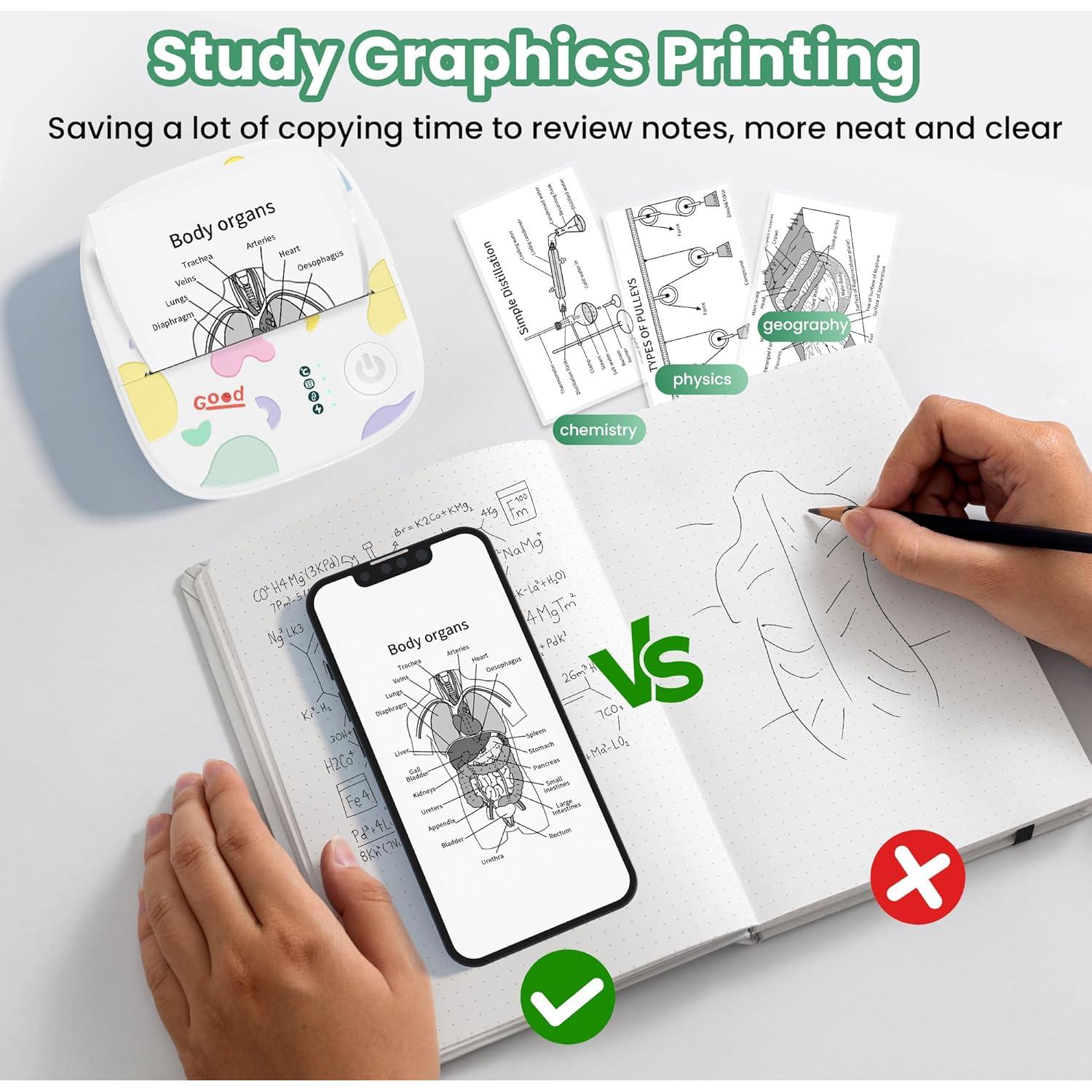 Impresora de Etiquetas Portátil XenGro AH-M2 Bluetooth - Blanca