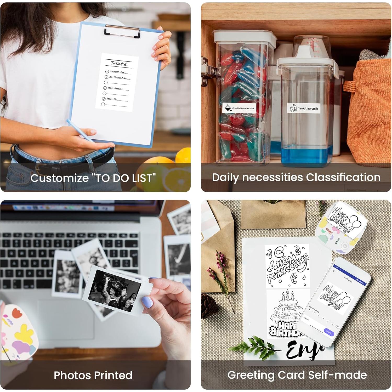 Impresora de Etiquetas Portátil XenGro AH-M2 Bluetooth - Blanca