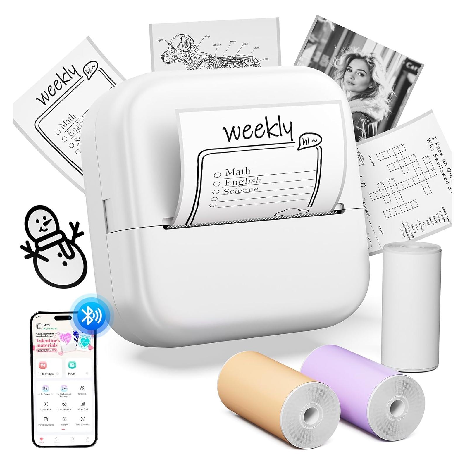 Impresora de Etiquetas Térmicas WCZ M02X Bluetooth 3 Rollos