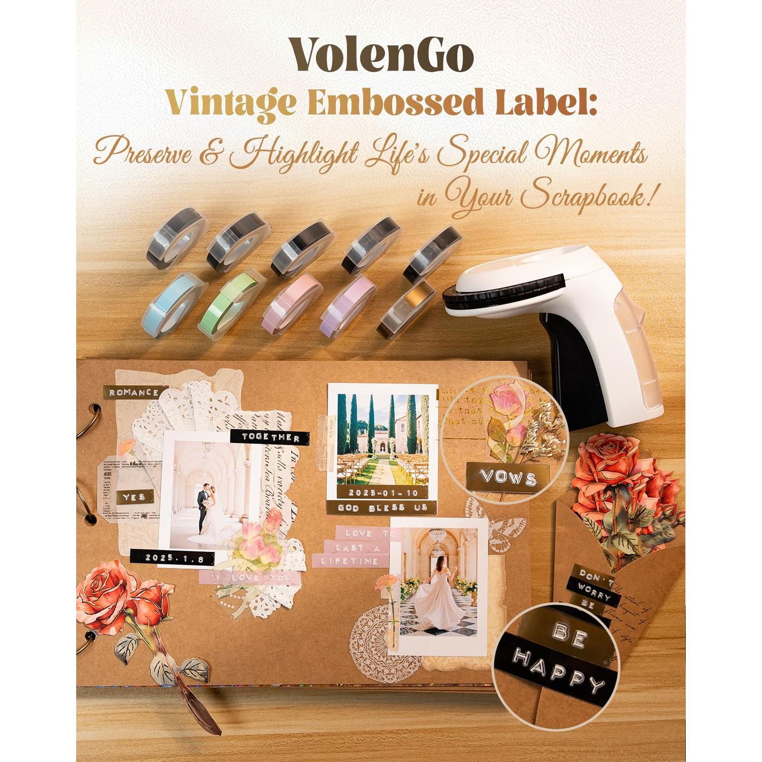 Máquina de Etiquetas en Relieve VolenGo Omega S, 10 Rollos 3D