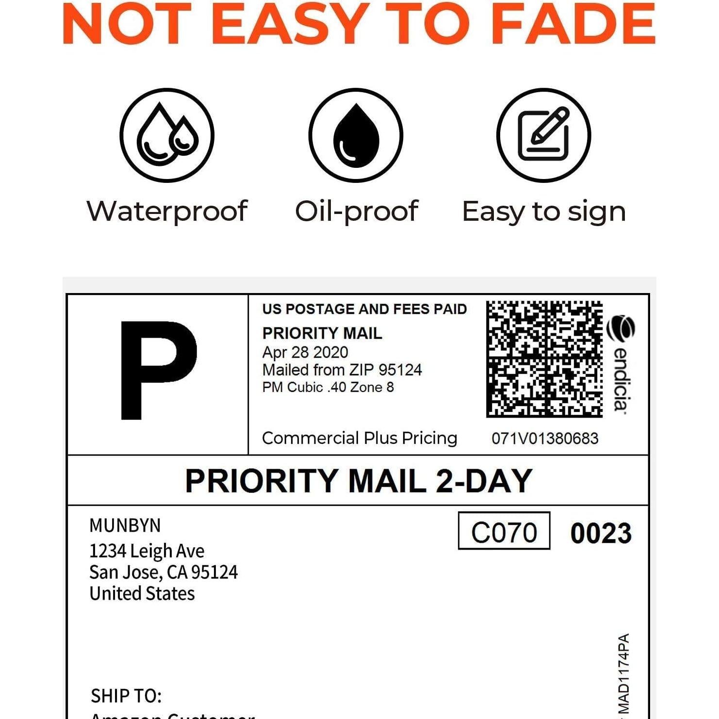 Etiquetas Térmicas de Envío MUNBYN 4x6 cm - Paquete de 500