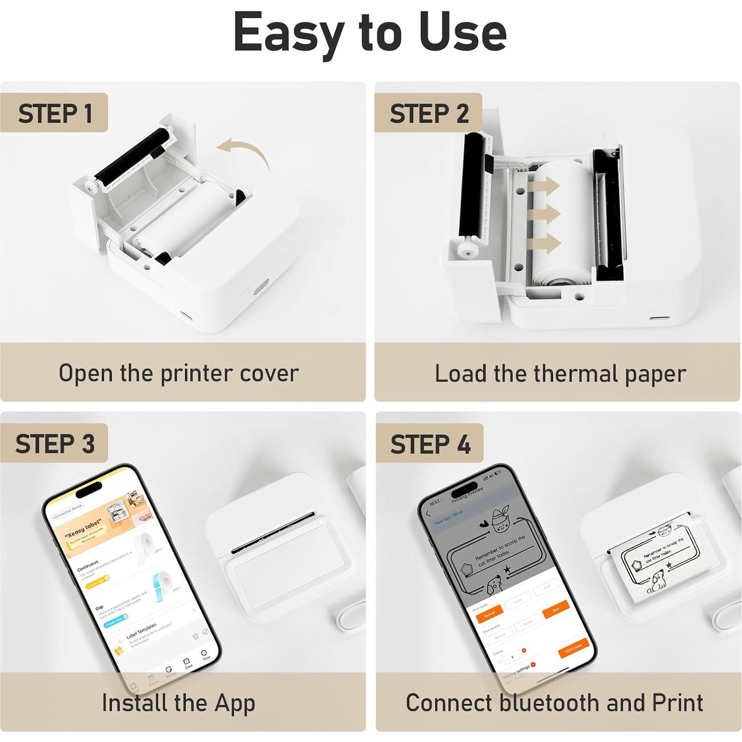 Impresora Térmica Mini Portátil NULLTONEX Bluetooth 5.6 cm