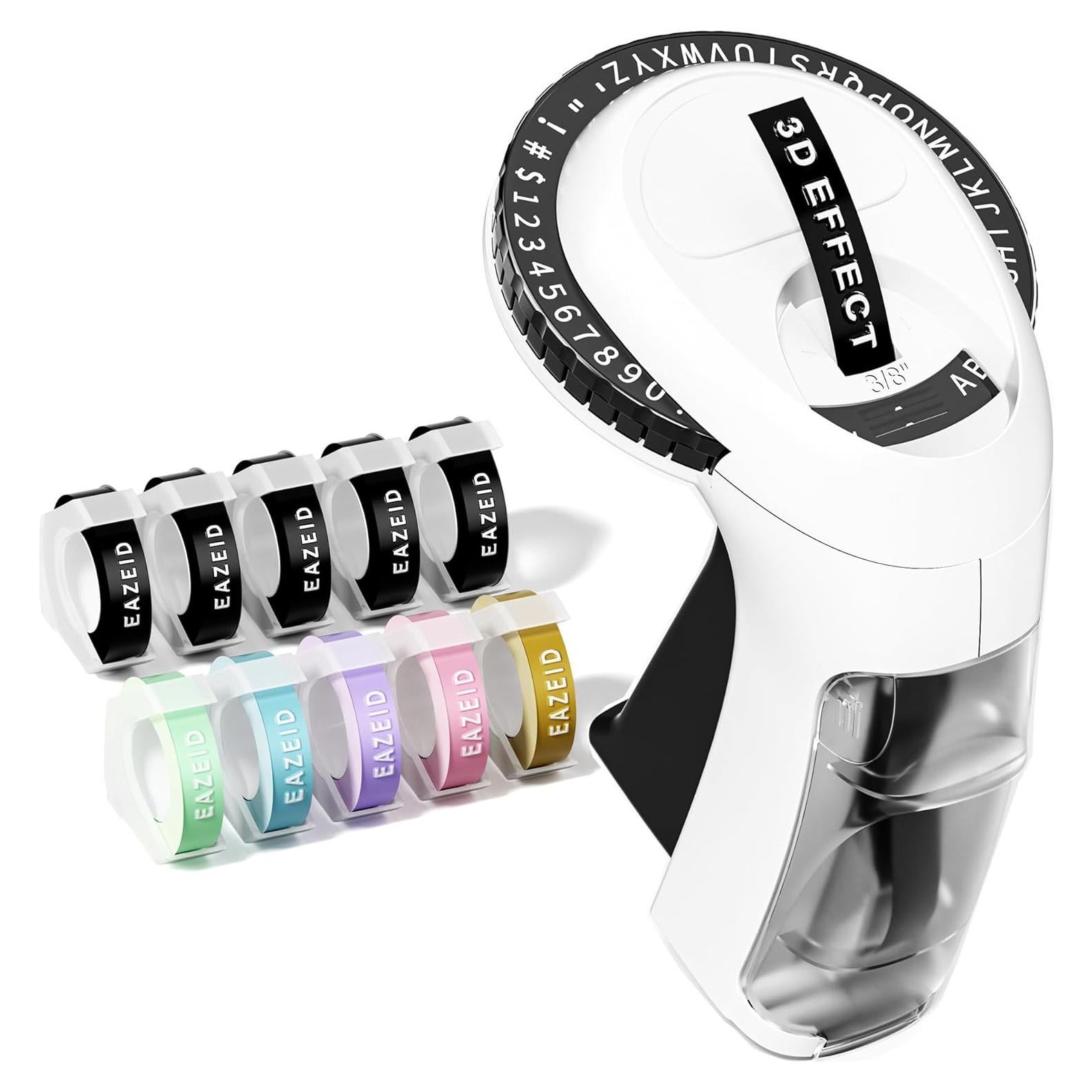 Máquina de Etiquetas en Relieve EazeID Omega S con 10 Cintas 9mm