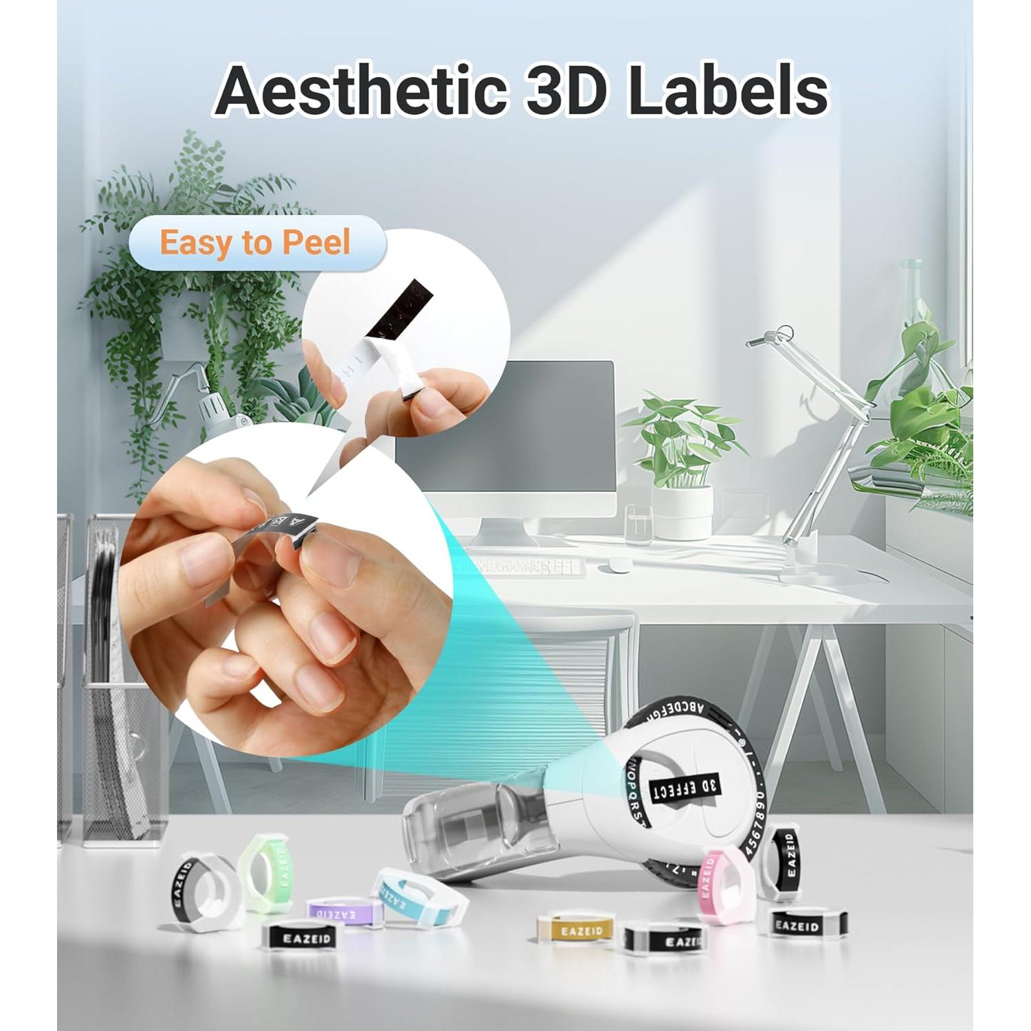 Máquina de Etiquetas en Relieve EazeID Omega S con 10 Cintas 9mm