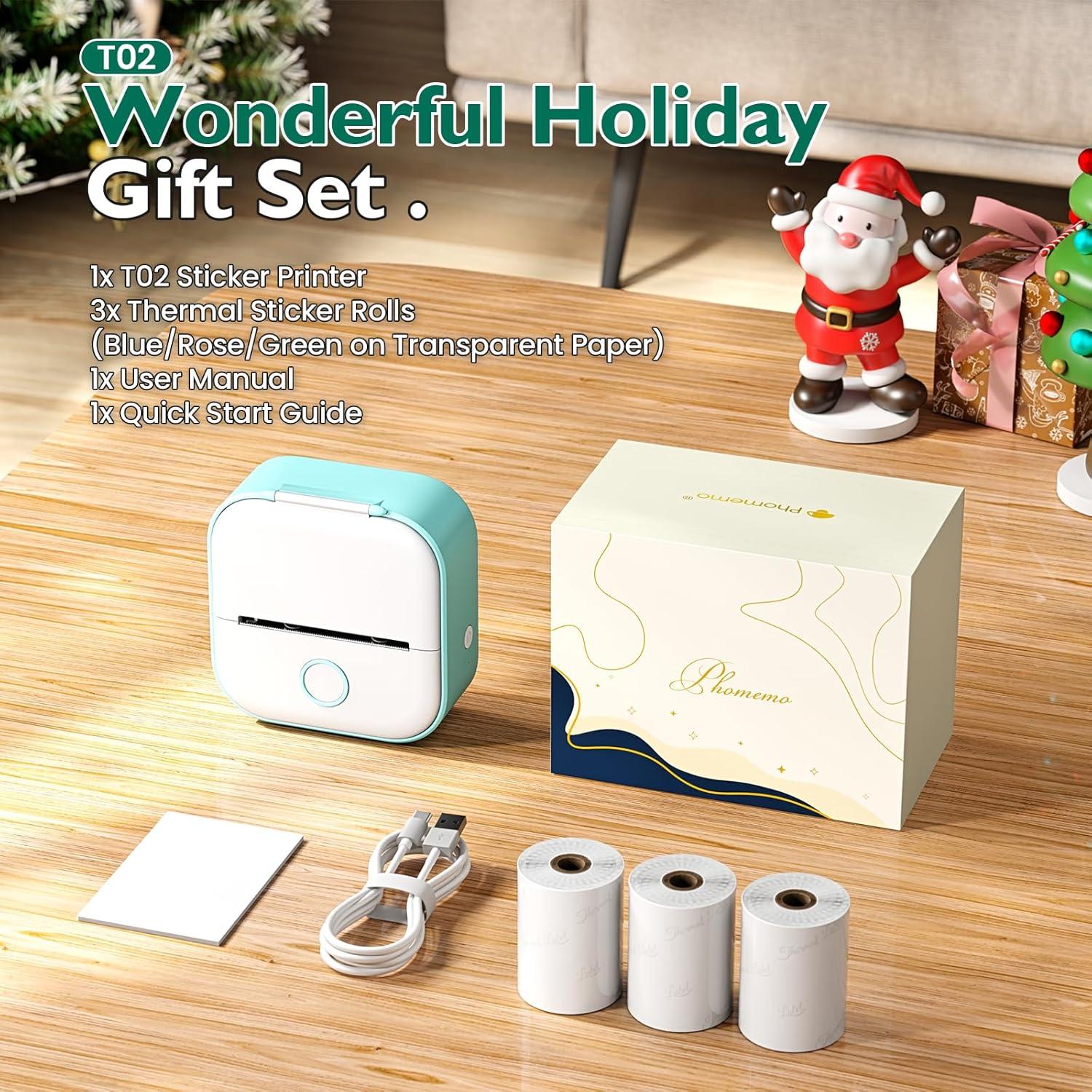 Impresora de Etiquetas Phomemo T02 Mini Bluetooth Verde