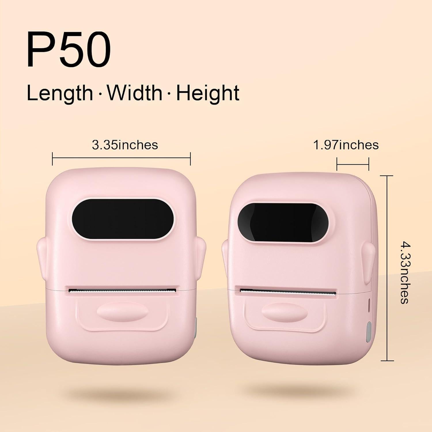 Impresora de Etiquetas Térmica PRIMAKNTER P50 Rosa Bluetooth
