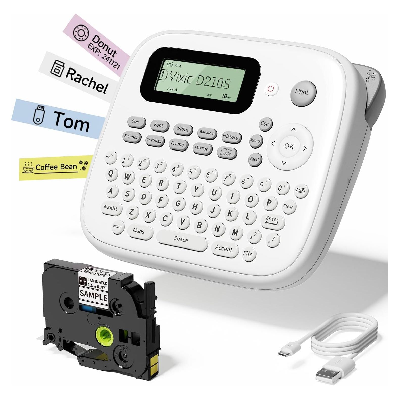 Etiquetadora Vixic D210S Portátil con Cinta 12mm USB-C