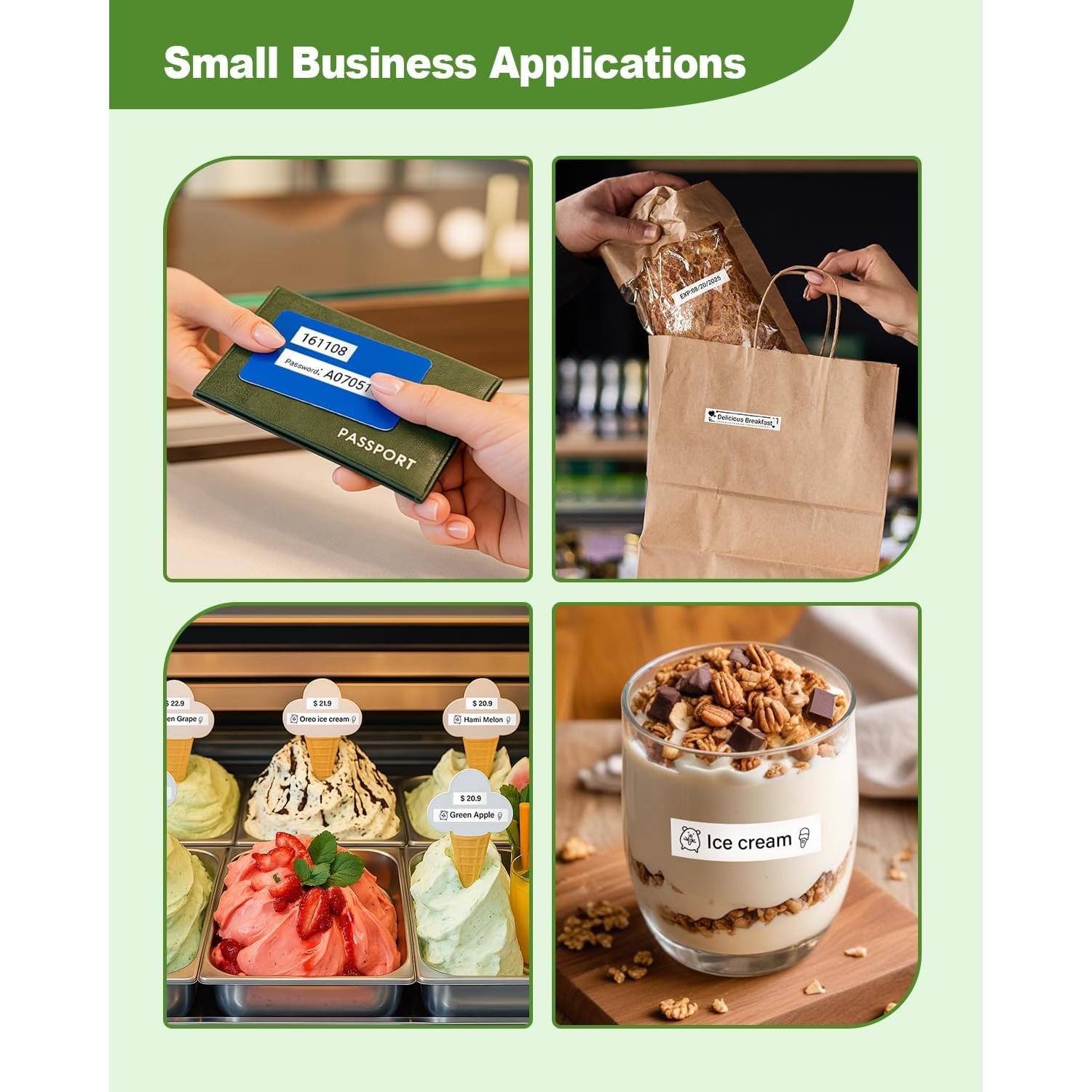 Cinta de Etiquetas AONOMI 91330 Blanca 12 mm x 4 m - Paquete de 5