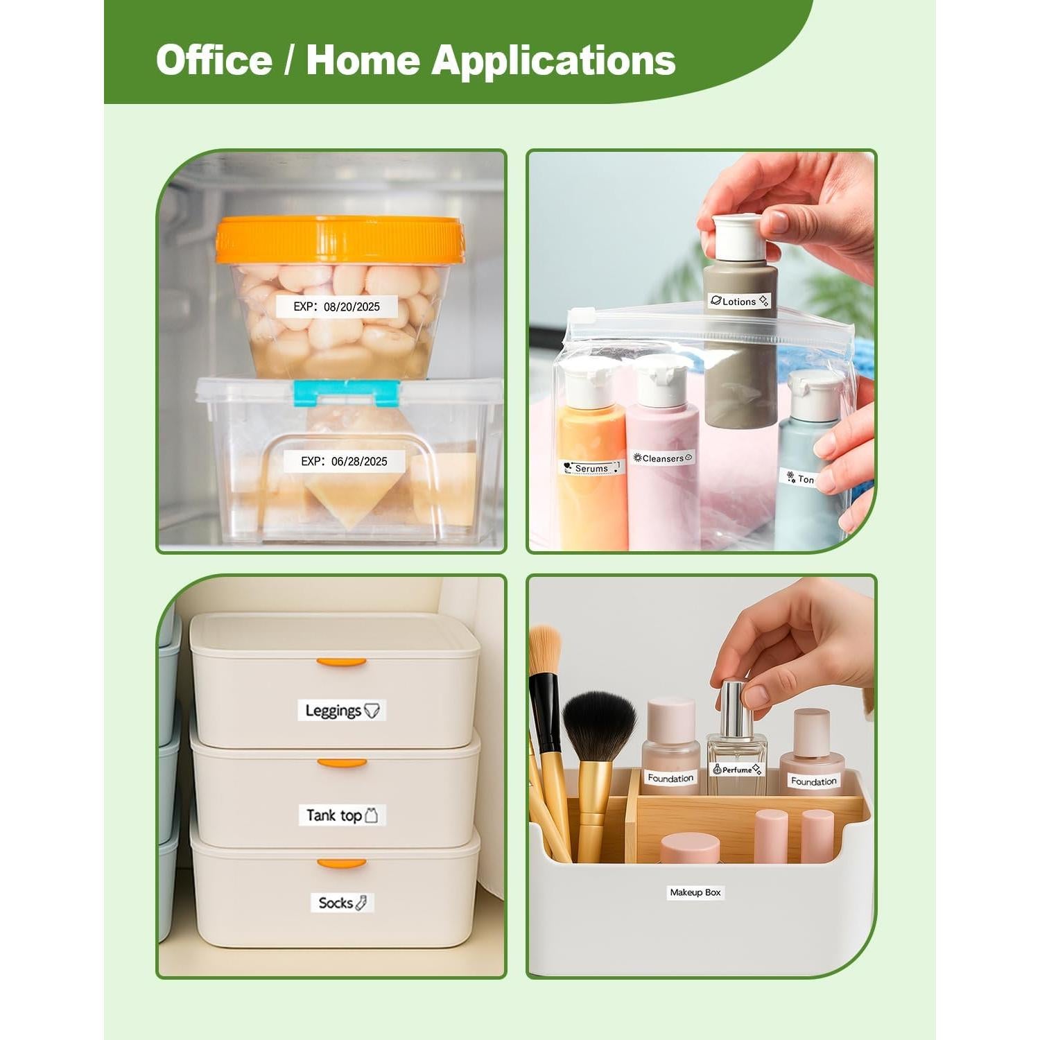 Cinta de Etiquetas AONOMI 91330 Blanca 12 mm x 4 m - Paquete de 5