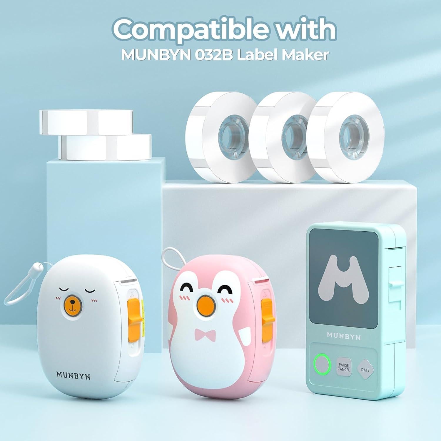 Cinta Térmica MUNBYN para Máquina de Etiquetas Bluetooth 15x30mm