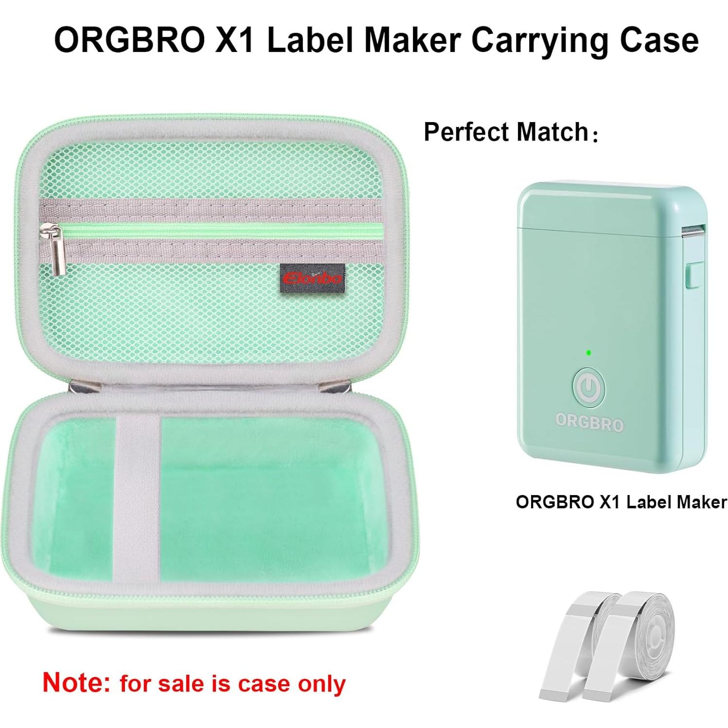 Funda de Transporte Elonbo para Máquina de Etiquetado ORGBRO X1 - Verde