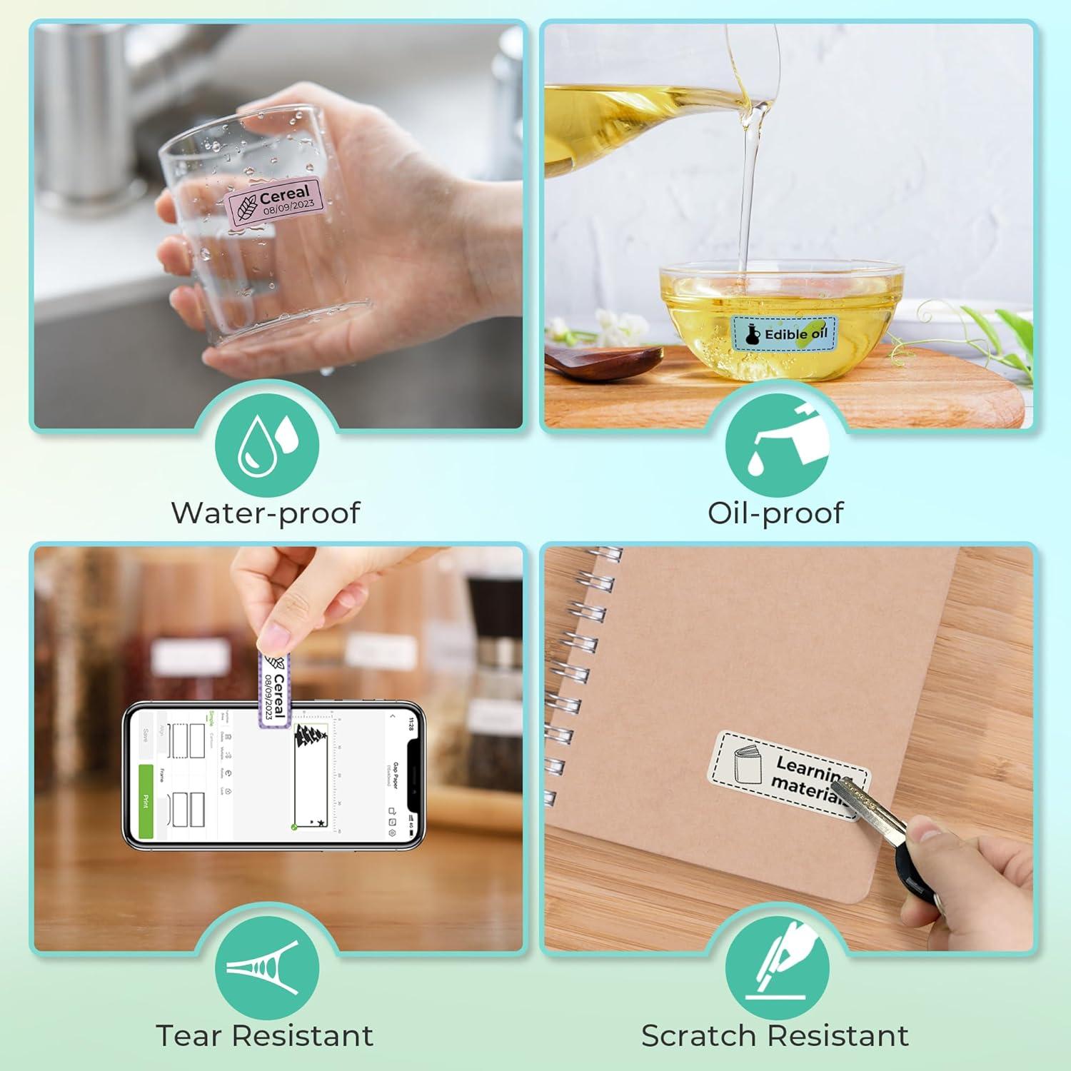 Cinta de Etiquetas Nelko P21 14x40mm Blanca 180 Etiquetas/Rollo