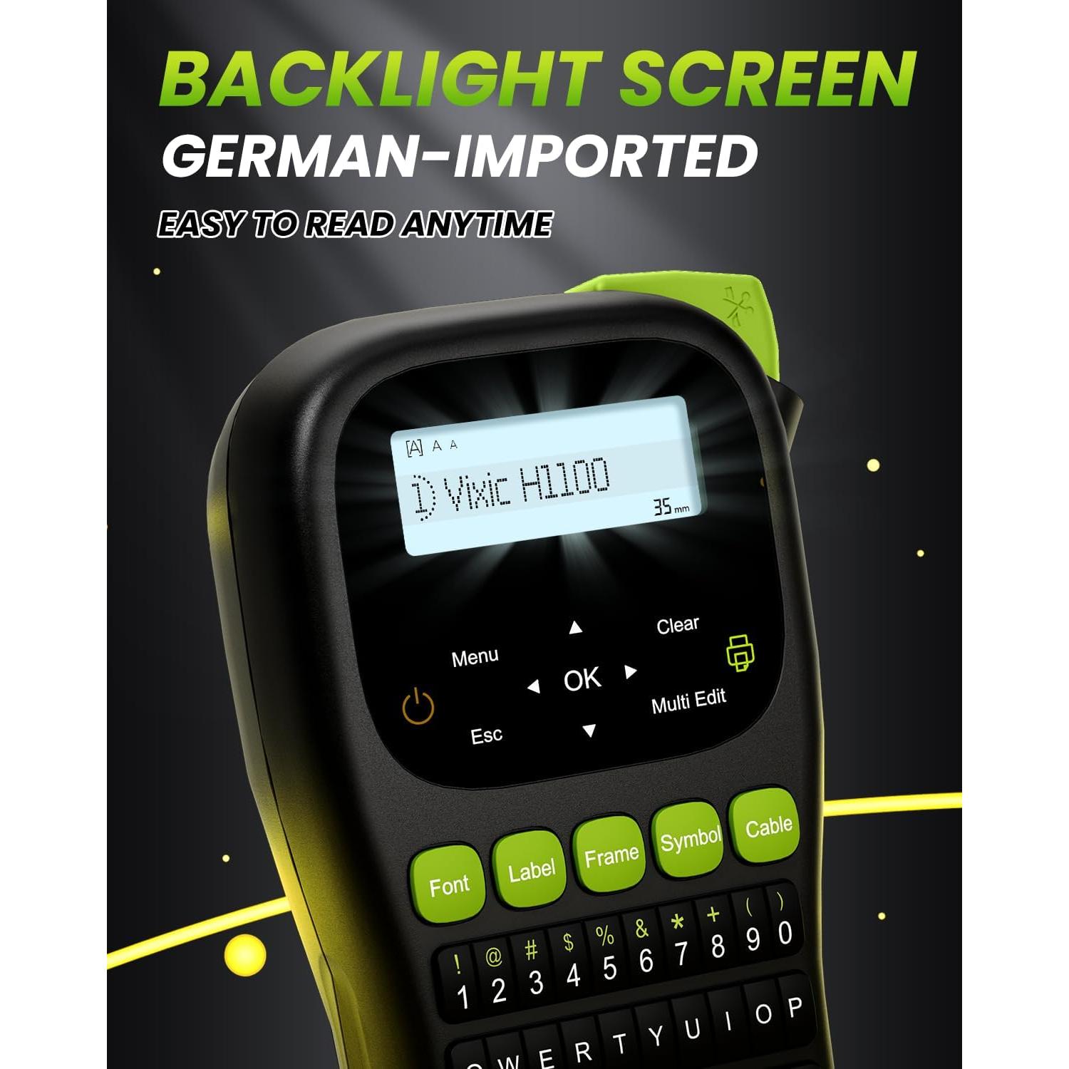 Máquina de Etiquetas Vixic H1100 Portátil con Pantalla LCD