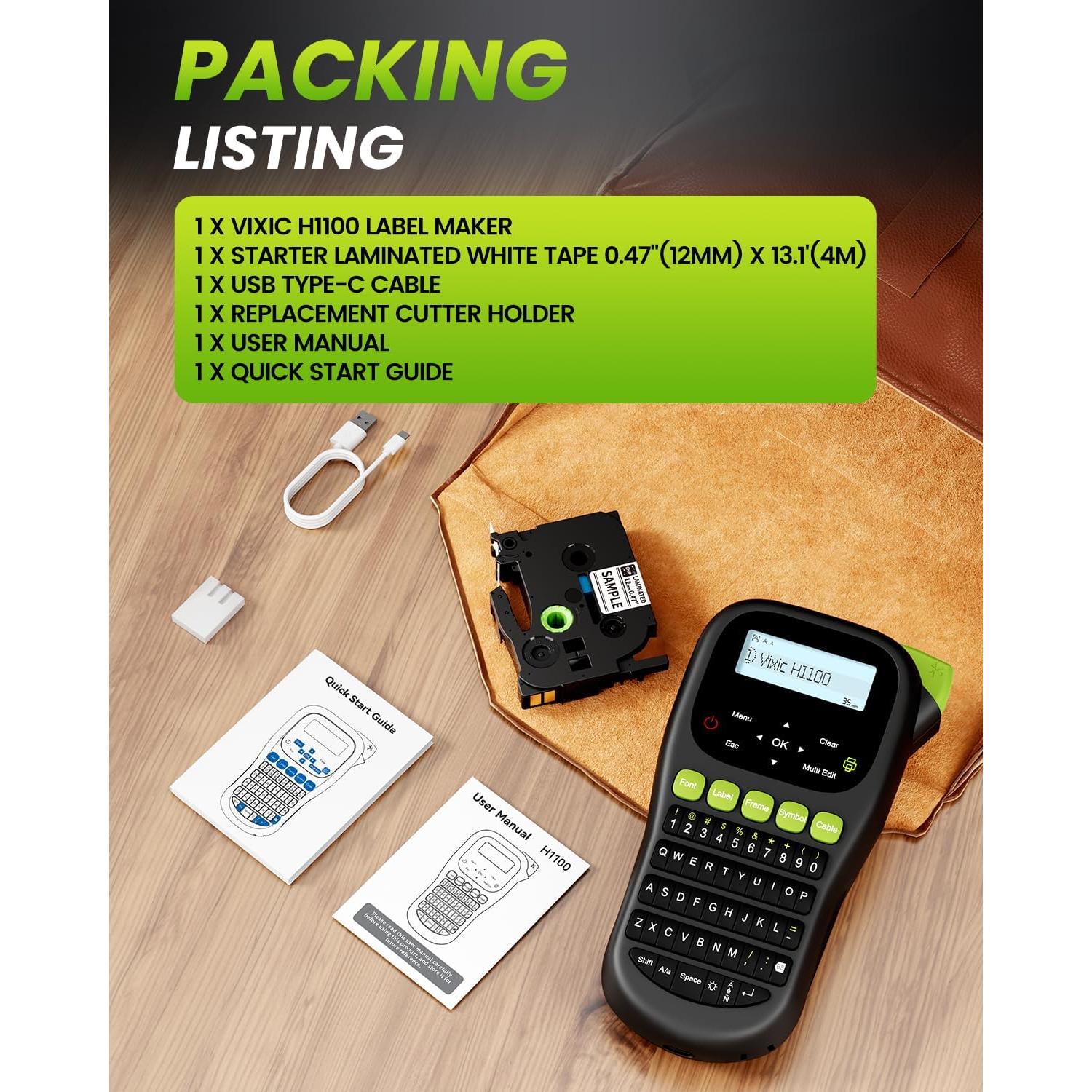 Máquina de Etiquetas Vixic H1100 Portátil con Pantalla LCD