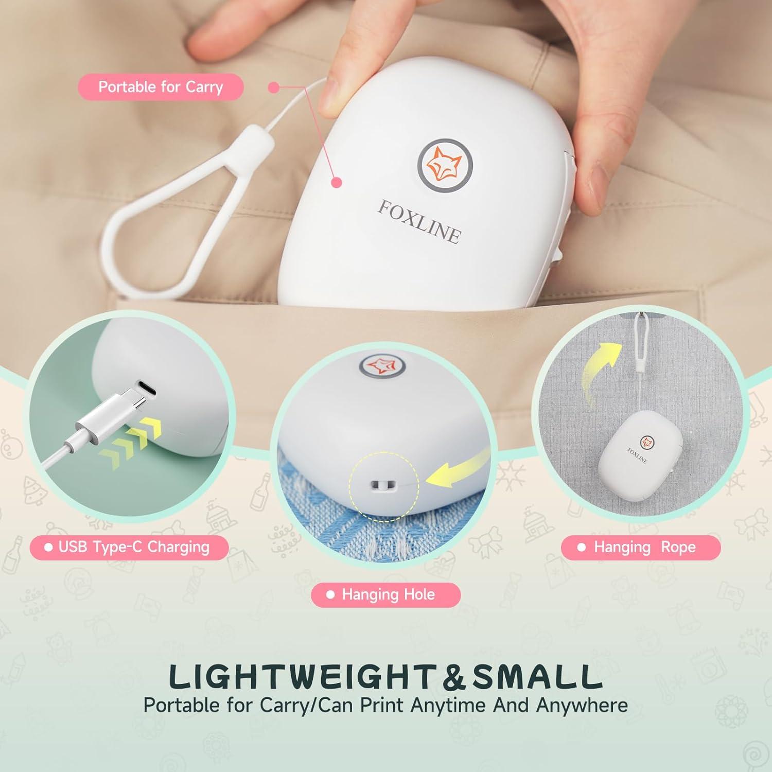 Impresora de Etiquetas FOXLINE F10 Bluetooth Portátil Blanca