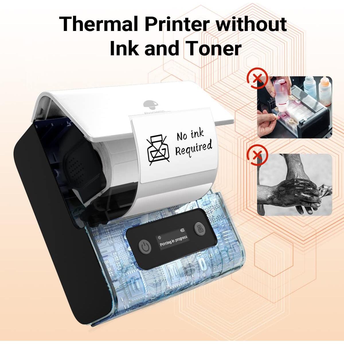 Etiquetadora Portátil Phomemo M221 Bluetooth 3'' (7.62 cm) Blanca